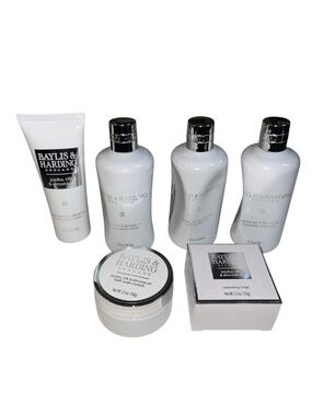 Baylis & Harding Bath Set Lot Jojoba Silk Almond Oil Body Wash Lotion Soap + New
